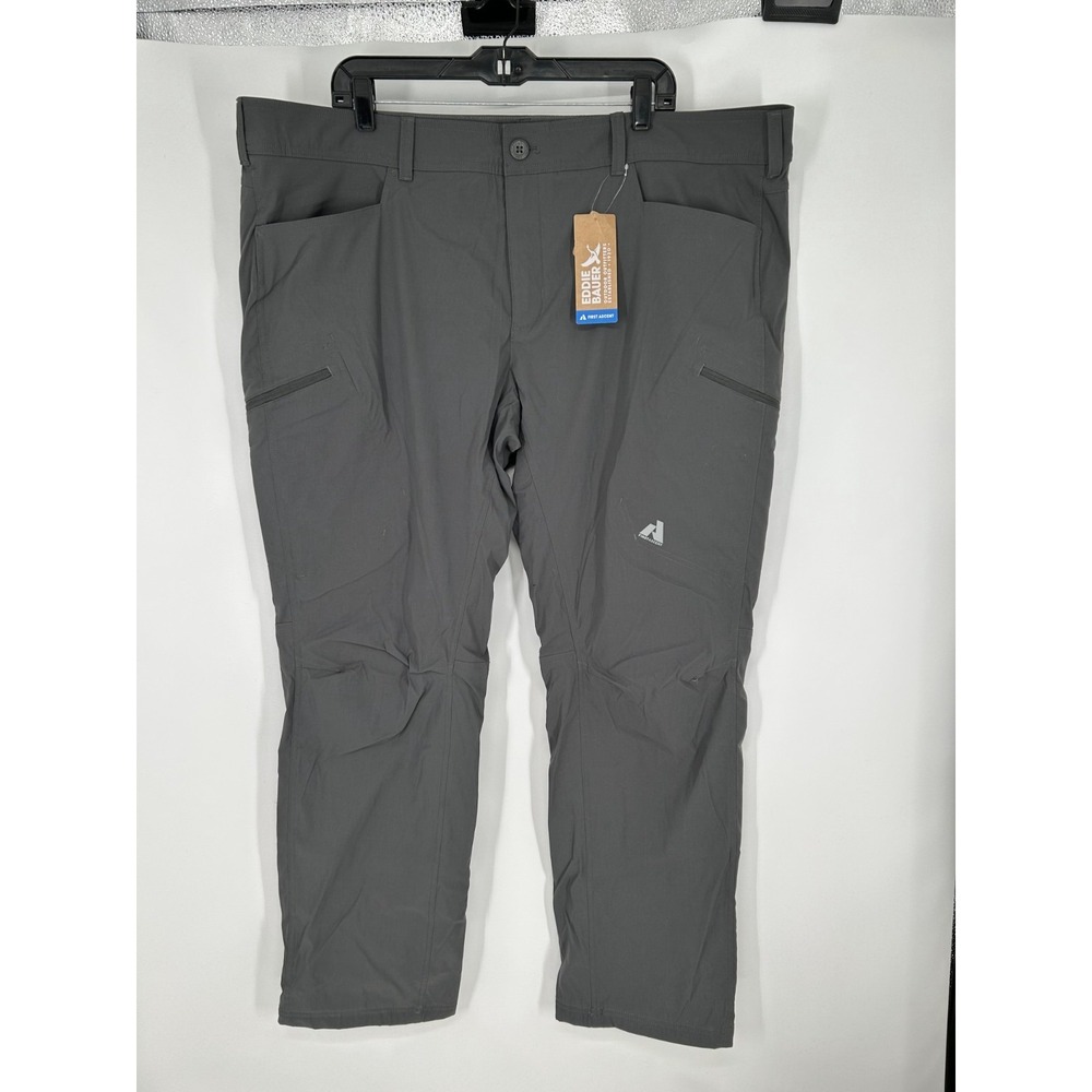 Eddie Bauer Guide Pants Mens 44x34 Chino First Ascent Fleece Lined Hiking Cargo
